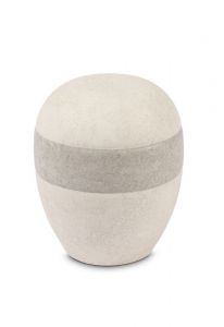 Porseleinen mini urn 'Planet' crème-tortora
