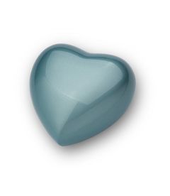 Messing mini urn hart 'Satori' blauw
