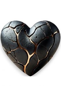 LEGEND Fractured Heart - Handgemaakte bronzen urn