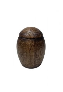 Eikenhouten mini urn rustiek