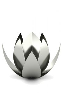 RVS urn 'Lotus', een fraaie lotusbloem met knop