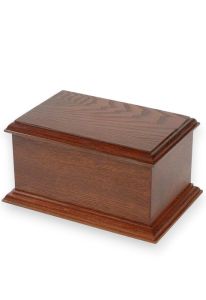 Mahoniehouten urn - kistmodel