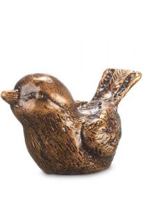 Gedenkbeeld zittend vogeltje - Gemaakt van brons