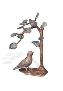 Gedenkbeeld Vogel onder boompje - 3d, vrijstaand, plug onderzijde