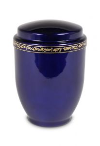 Metalen urn blauw