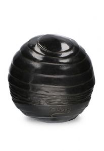 Bronzen mini urn 'Moderne strepen'