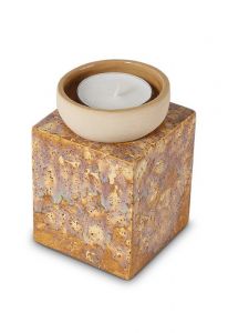Handgemaakte kaarshouder mini urn | amber