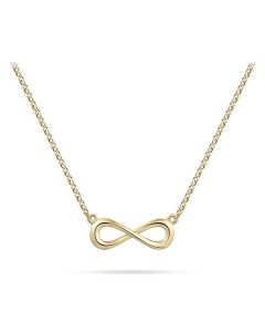 Verguld zilveren gedenksieraad Infinity aan ketting