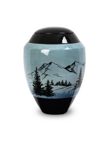 Glasfiber urn 'Berglandschap'