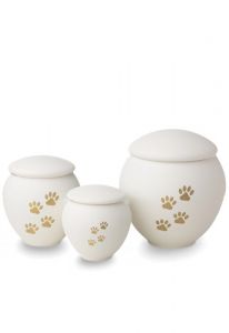 Dierenurn met goudkleurige dierenpootjes