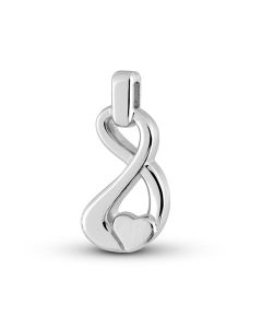 Ashanger Infinity met hartje - 925 Sterling zilver