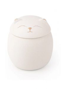 Witte poezen urn