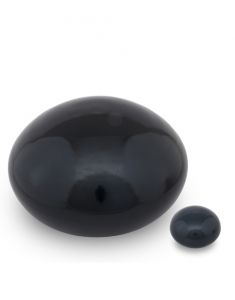 Raku gestookte keramische mini urn zwart