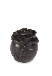 Bronzen mini urn 'Roos'