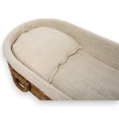 Rotan baar van wilgentenen met handgeweven binnenbekleding en kussen