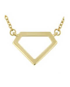 Symboolketting 'Diamant' 14 karaat geelgoud