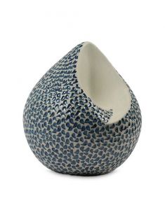 Handgemaakte traandruppelurn van keramiek 'Ohm' - groenblauw