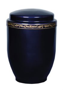 Metalen urn blauw