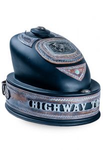 Handgemaakte biker benzinetank urn 'Highway'