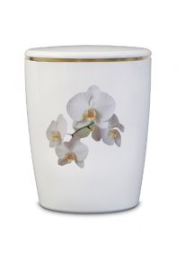 Biologisch afbreekbare urn 'Orchideën' met certificaat