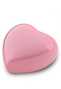 Messing mini urn hart 'Satori' roze