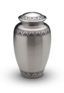 Messing urn zilver 'Bladeren'