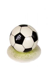 Handbeschilderde voetbal mini urn