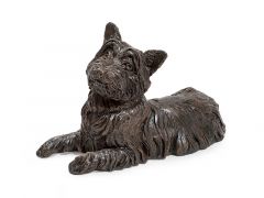 Liggende West Highland Terrier hondenurn