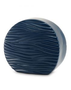 Keramische urn 'Soft Waves' blauw