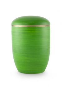 Zee-urn groen met goudkleurig randje