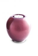 Kristal glazen kaarshouder mini urn bordeaux rood