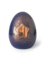 Handgemaakte urn met goudkleurige ster