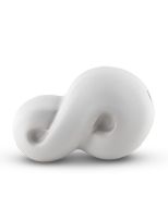 Moderne handgemaakte keramische Infinity mini urn - wit