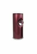 Mini urn van kristalglas met hart bordeaux rood