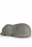 Dierenurn 'Liggende hond' grijs