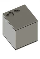 RVS mini urn 'Kubus' met hartjes