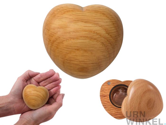 Houten Urn Hart - Elegante Urn gemaakt van Hout