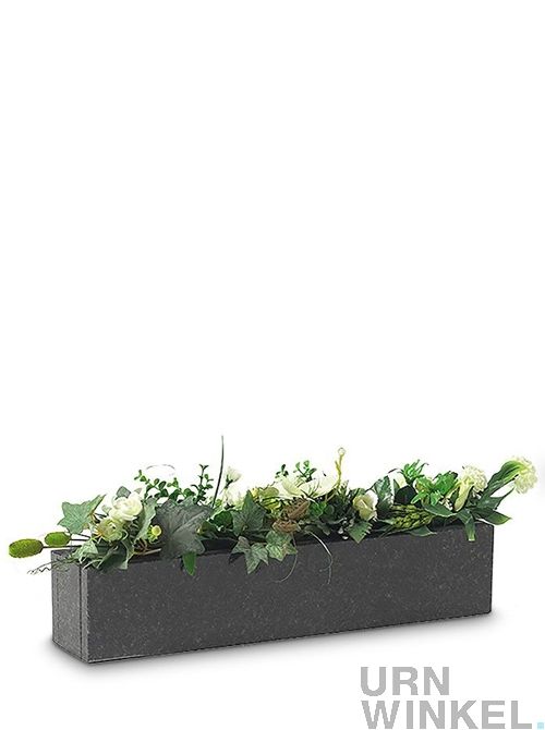 zone Eenheid bladzijde Plantenbak of bloembak voor op de grafsteen of het urnmonument | URNWINKEL.  | URNWINKEL.