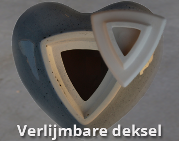 Urnen met verlijmbare deksels