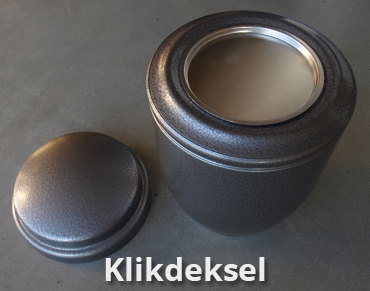 Metalen urnen met klikdeksel