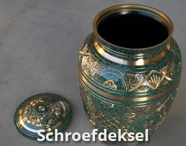 Urnen met schroefdeksel